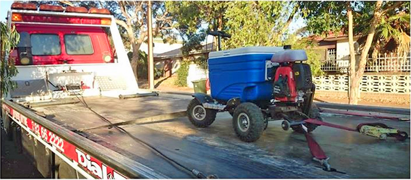 Illustration for article titled Dude Busted For Recklessly Driving His Amazing Gas-Powered Beer Cooler